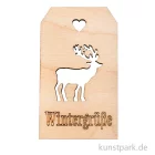 Artikelbild 1 des Artikels “Holz-Anhänger - Wintergrüße, 4,8 x 8,2 cm “