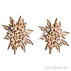 Artikelbild 1 des Artikels “Holz Deko - 3D Schneeflocke mit Kordel, 9 cm Durchmesser, 2 Stück “