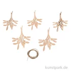 Artikelbild 1 des Artikels “Holz Deko Mistelzweige, Natur, 8,3-10,3 cm, 5 Stück + Kordel “