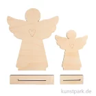 Artikelbild 1 des Artikels “Holz Engel zum Aufstellen, Natur, Höhe 9,5-15 cm, 4-teiliges Set “
