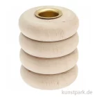 Artikelbild 1 des Artikels “Holz Kerzenhalter - Ringe, 7 x 7 x 8 cm “