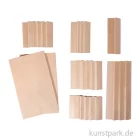 Artikelbild 1 des Artikels “Holz Klötzchen + Platten zum Basteln, Natur, 30er Set “