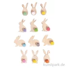 Artikelbild 1 des Artikels “Holz Streuteile Hase, Bunt, 3-3,7 cm, 12 Stück “