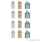 Artikelbild 1 des Artikels “Holz Streuteile Haus mit Klebepunkt, 4 cm, 12 Stück “