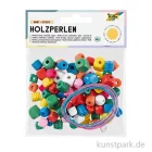 Artikelbild 1 des Artikels “Holzperlen eckig, 88 Stück - farbig sortiert “