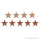 Artikelbild 1 des Artikels “Holzstreuteile, Sterne Braun / Gold Glitzer, 4 cm, 9 Stück “