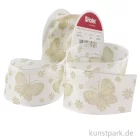 Artikelbild 1 des Artikels “Hotex Chiffonband mit Draht - Schmetterling Hellbraun - 40 mm x 2 m “