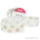 Artikelbild 1 des Artikels “Hotex Chiffonband mit Draht - Sterne Weiß - 40 mm x 2 m “