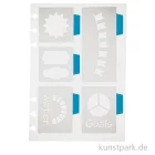 Artikelbild 1 des Artikels “Journal & Planer Schablone - Große Symbole, Größe 12,5 x 17,5 cm “