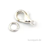 Artikelbild 1 des Artikels “Karabiner-Schließe mit Ring - Silber, 13 mm, 1 Stück “