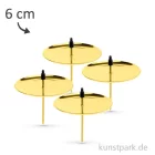 Artikelbild 1 des Artikels “Kerzenhalter aus Metall - Goldfarben, 4 Stück 6 cm“