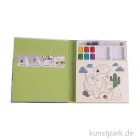 Artikelbild 1 des Artikels “Kinder Malblock mit Wasserfarben, 15,8 x 18,7 cm, 29 Motive, Dino “