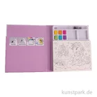 Artikelbild 1 des Artikels “Kinder Malblock mit Wasserfarben, 15,8 x 18,7 cm, 29 Motive, Einhorn “