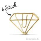 Artikelbild 1 des Artikels “Klammern aus Goldmetall - Diamant, 25x35 mm, 6 Stück “