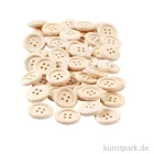 Artikelbild 1 des Artikels “Knöpfe aus unlackiertem Holz, 4 Loch 15 mm - 50 Stück“