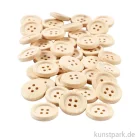 Artikelbild 1 des Artikels “Knöpfe aus unlackiertem Holz, 4 Loch 18 mm - 40 Stück“