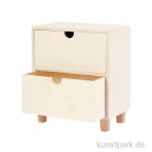 Artikelbild 1 des Artikels “Kommode aus hellem Holz mit 2 Schubladen “