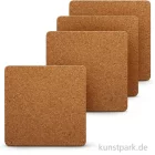 Artikelbild 1 des Artikels “Kork-Untersetzer - quadratisch, 10x10 cm 0,3 cm Dicke, 4 Stück “