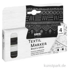 Artikelbild 1 des Artikels “KREUL Textil Marker Opak Set mit 4 Stiften, Schwarz + Weiß “
