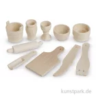 Artikelbild 1 des Artikels “Miniatur Küchenutensilien aus Holz, 40-60 mm, 10 Stück “