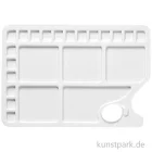 Artikelbild 1 des Artikels “Rechteckige Palette aus weißem Kunststoff mit 23 eckigen Näpfen “