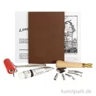 Artikelbild 1 des Artikels “Linolset mit Griff, Linolplatte, Walze, Farbe und Werkzeugen “