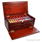 Artikelbild 1 des Artikels “Lukas 1862 Ölfarbe Mahagoni-Truhe 3 Schubladen 27 Tuben 37 ml, Zubehör “