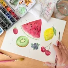 Artikelbild 1 des Artikels “Malkurs - Aquarell Happy Fruits - 10.07.26 “