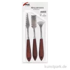 Artikelbild 1 des Artikels “Malmesser mit Metallklingen und Holzgriffen, 3er Set “