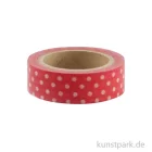 Artikelbild 1 des Artikels “Masking Tape - Dots Bordeaux, 15 mm, 10 m Rolle “