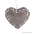 Artikelbild 1 des Artikels “Metallanhänger graues Herz mit Deco-Rand 10,5 x 9,8 x 1,8 cm“