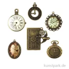 Artikelbild 1 des Artikels “Metallcharms Vintage - Uhr, 6 Stück sortiert “