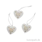 Artikelbild 1 des Artikels “Metallherz Weihnachtsanhänger, Weiß, 3 Stück, 4,2 x 4,1 x 0,8 cm “