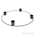 Artikelbild 1 des Artikels “Metallring Adventskranz mit Kerzenhaltern, Matt Schwarz, 25 cm “