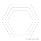 Artikelbild 1 des Artikels “Metallringe Hexagon, Weiß, je 1 x 20 cm + 25 cm + 30 cm, 3 Stück “