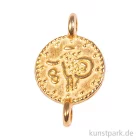 Artikelbild 1 des Artikels “Mini-Anhänger Metall - goldene Münze mit 2 Ösen, 4 Stück “
