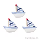 Artikelbild 1 des Artikels “Mini Segelschiff - gestreift, 2,5 cm, 3 Stück “
