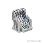 Artikelbild 1 des Artikels “Mini Strandkorb - Blau-Weiß, 6,5x6,5x5 cm “