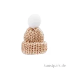 Artikelbild 1 des Artikels “Mini Strick-Mützen, Beige, 4,5 cm, 2 Stück “