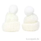 Artikelbild 1 des Artikels “Mini Strick-Mützen, Wollweiß, 4,5 cm, 2 Stück “