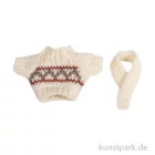 Artikelbild 1 des Artikels “Mini Strickpullover + Schal, Weiß, 5,5 x 8,5 cm “