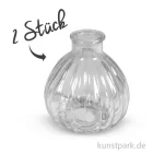Artikelbild 1 des Artikels “Mini-Vasen Set bauchig-gerillt, Höhe 8 cm, 100 ml, 2 Stück “