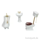 Artikelbild 1 des Artikels “Miniatur Badezimmer Set, Weiß, Porzellan, 4-teilig “