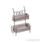 Artikelbild 1 des Artikels “Miniatur Blumenbank, Braun, Metall, 8 cm “