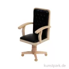 Artikelbild 1 des Artikels “Miniatur Bürostuhl, Holz, Leder, 4,8 x 4,5 x 9 cm “