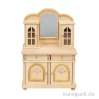Artikelbild 1 des Artikels “Miniatur Esszimmerschrank mit Spiegel, Naturholz, 10 x 4,5 x 15 cm “