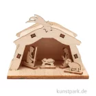Artikelbild 1 des Artikels “Miniatur Holzkrippe mit Figuren, 2,5 cm “
