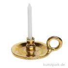Artikelbild 1 des Artikels “Miniatur Kerzenständer mit Kerze, Messing, 2 x 3 cm “