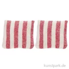 Artikelbild 1 des Artikels “Miniatur Kissen, Rot gestreift, 2,8 x 2,8 cm, 2 Stück “