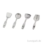 Artikelbild 1 des Artikels “Miniatur Küchenzubehör, Silber, 4-teilig, 3 cm “